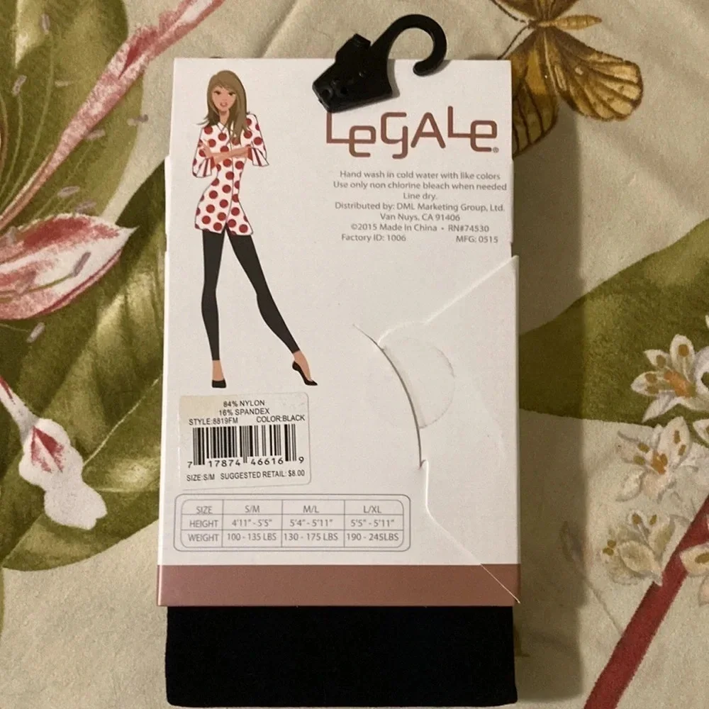 Legale opaque footless tight black size S/M